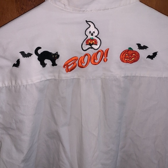 Vintage Karen Scott Halloween Button Down Size Petite Small - Picture 9 of 9